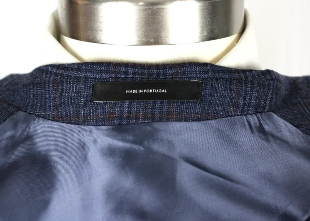 Paul Smith Sport Coat 38 R (48 EU) Mens Blue Plaid Wool Two Button Blazer